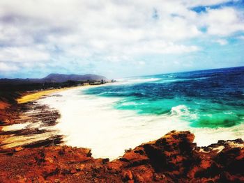 Scenic view of sea against sky