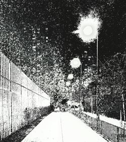 Low angle view of illuminated street light