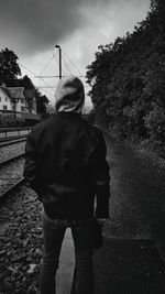 Rear view of a man