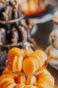 Close-up of macaroons 