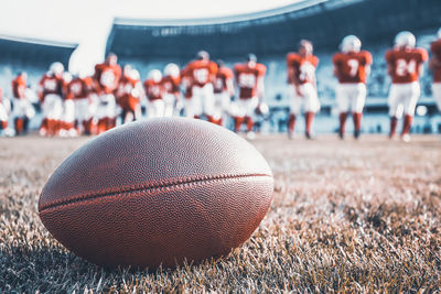 Close-up of a ball on field