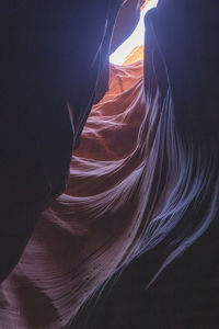 Low angle view of rock formation