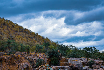 Scenic view of mountain against sky