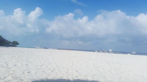 Panoramic view of beach against sky