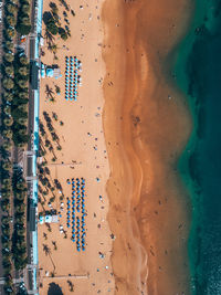 High angle view of beach