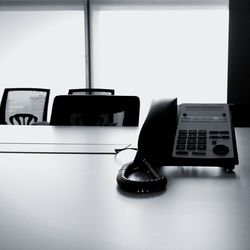 Close-up of smart phone on table