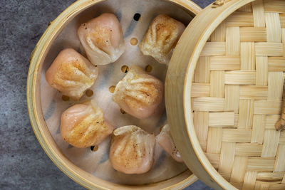 High angle view of food in container