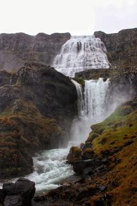 Scenic view of waterfall