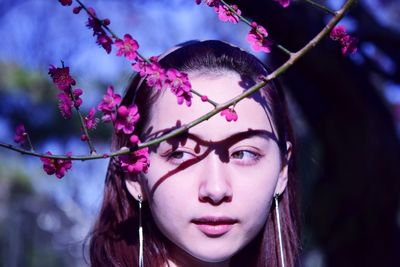 Close-up portrait of a woman