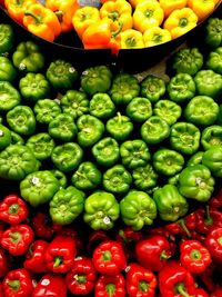 Full frame shot of chopped vegetables