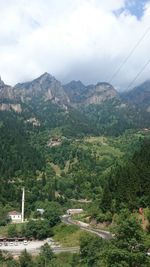 High angle view of landscape against sky