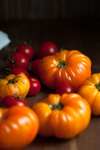 Close-up of pumpkin on table