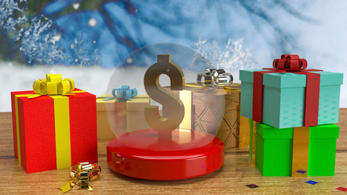 Close-up of toys on table