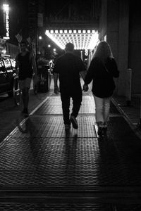 Woman walking in city