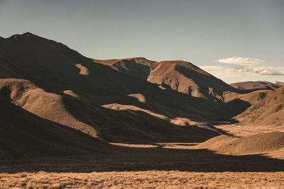 Scenic view of desert against sky