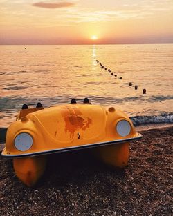 Scenic view of sea during sunset