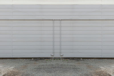 Closed door of building