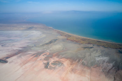 Aerial view of sea against sky