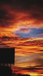 Scenic view of cloudy sky at sunset