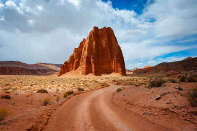 View of road passing through mountain