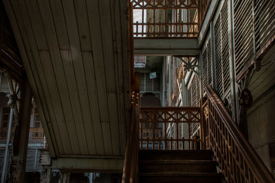 Low angle view of staircase in building