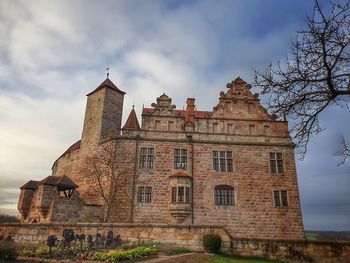 Low angle view of historical building against sky