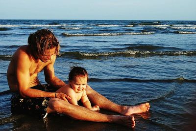 Scenic view of sea against sky