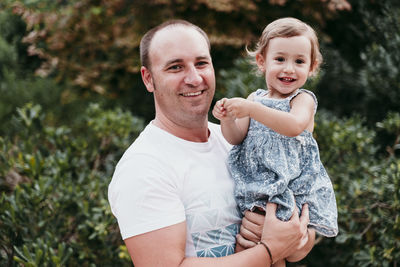 Portrait of friends smiling