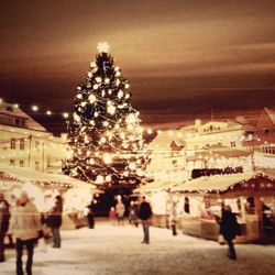 Illuminated light painting at night