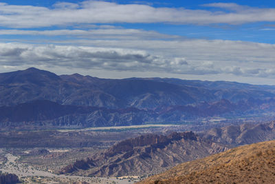 Scenic view of dramatic landscape against sky