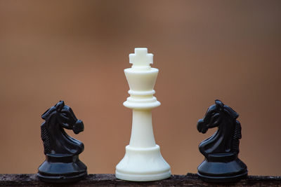 Close-up of chess pieces