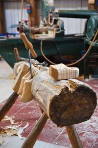 Cropped image of man working at workshop