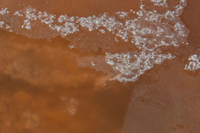 Directly above shot of sand on beach