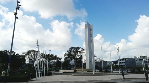 Road against sky in city