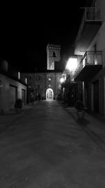 Night view of illuminated street at night