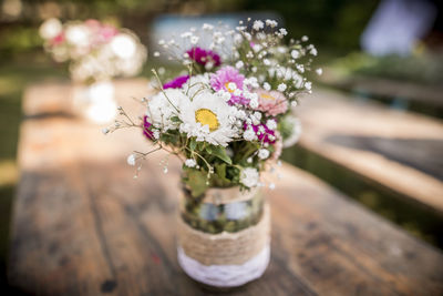 Close-up of flower vase