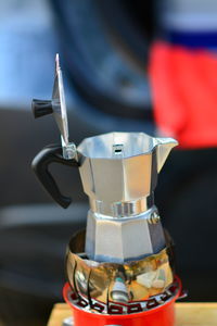 Close-up of coffee on table at home