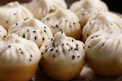 Close-up of shanghai dumplings