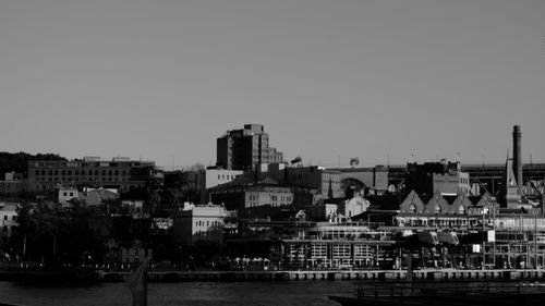 View of city against clear sky