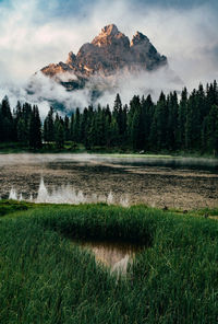 Scenic view of land against sky
