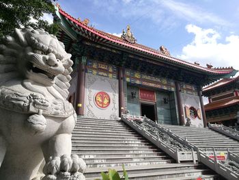 Low angle view of statue