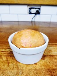 Close-up of dessert on table