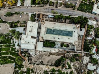 High angle view of abandoned building