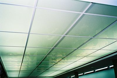 Low angle view of tiled floor