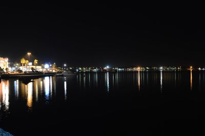 Illuminated city at night