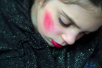 Close-up of girl with make-up