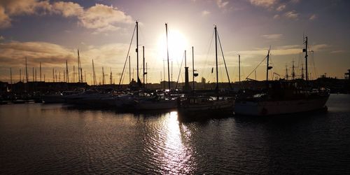 Boats in harbor