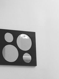 Close-up of object over white background