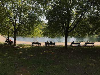 People sitting in park