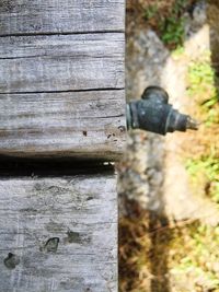 Close-up of wooden door